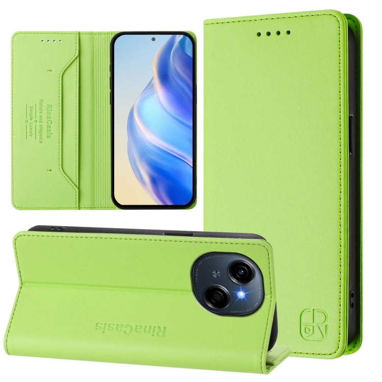 RC01 Dual-Folded Magnetic Suction RFID Leather Phone Case, For Tecno Camon 50 Pro 4G, For Tecno Camon 50 4G, For Tenco Spark Slim 5G, For Tecno Camon 40 Pro 4G, For Tecno Camon 40 4G, For Tecno Spark GO 1 / 2025 / Pop 9, For Tecno Camon 30S / 30S Pro 5...