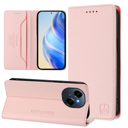 RC01 Dual-Folded Magnetic Suction RFID Leather Phone Case, For Tecno Camon 50 Pro 4G, For Tecno Camon 50 4G, For Tenco Spark Slim 5G, For Tecno Camon 40 Pro 4G, For Tecno Camon 40 4G, For Tecno Spark GO 1 / 2025 / Pop 9, For Tecno Camon 30S / 30S Pro 5...