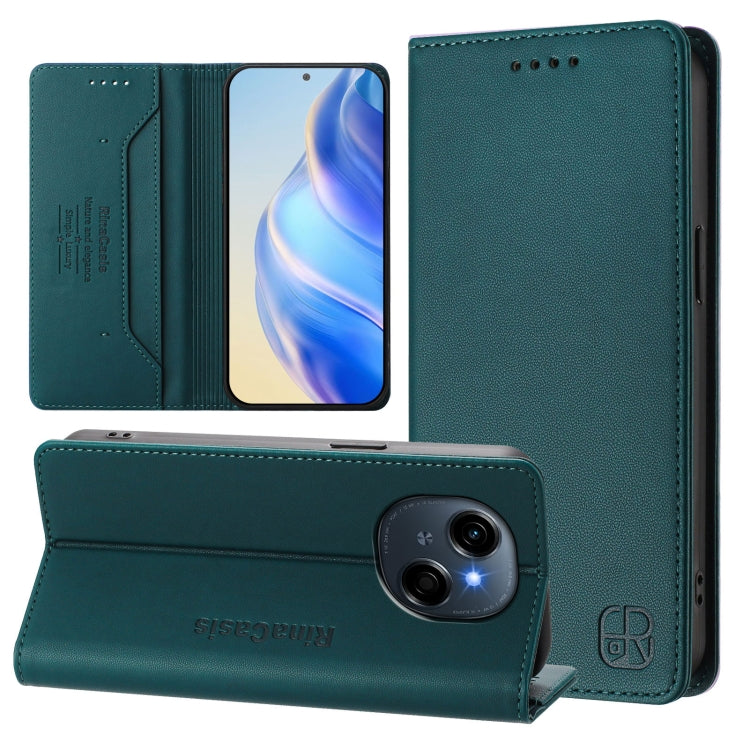RC01 Dual-Folded Magnetic Suction RFID Leather Phone Case, For Tecno Camon 50 Pro 4G, For Tecno Camon 50 4G, For Tenco Spark Slim 5G, For Tecno Camon 40 Pro 4G, For Tecno Camon 40 4G, For Tecno Spark GO 1 / 2025 / Pop 9, For Tecno Camon 30S / 30S Pro 5...