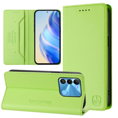 RC01 Dual-Folded Magnetic Suction RFID Leather Phone Case, For Tecno Pova Neo 2, For Tecno Spark GO 2022 / 8C / 9, For Tecno Spark 9T / 9 Pro, For Tecno Pova 3, For Tecno Pop 5, For Tecno Spark 7P, For Tecno Spark 7 / 7T, For Tecno Camon 15 / 15 Air