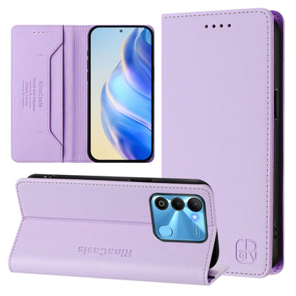 RC01 Dual-Folded Magnetic Suction RFID Leather Phone Case, For Tecno Pova Neo 2, For Tecno Spark GO 2022 / 8C / 9, For Tecno Spark 9T / 9 Pro, For Tecno Pova 3, For Tecno Pop 5, For Tecno Spark 7P, For Tecno Spark 7 / 7T, For Tecno Camon 15 / 15 Air