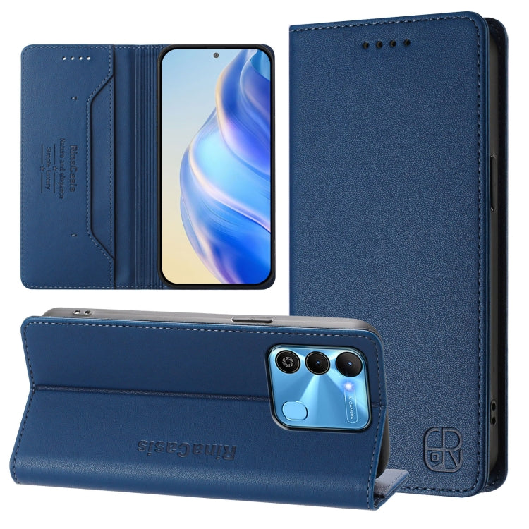 RC01 Dual-Folded Magnetic Suction RFID Leather Phone Case, For Tecno Pova Neo 2, For Tecno Spark GO 2022 / 8C / 9, For Tecno Spark 9T / 9 Pro, For Tecno Pova 3, For Tecno Pop 5, For Tecno Spark 7P, For Tecno Spark 7 / 7T, For Tecno Camon 15 / 15 Air