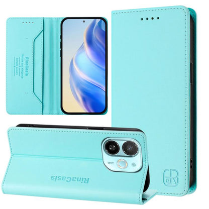 RC01 Dual-Folded Magnetic Suction RFID Leather Phone Case, For Tecno Camon 50 Pro 4G, For Tecno Camon 50 4G, For Tenco Spark Slim 5G, For Tecno Camon 40 Pro 4G, For Tecno Camon 40 4G, For Tecno Spark GO 1 / 2025 / Pop 9, For Tecno Camon 30S / 30S Pro 5...