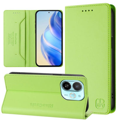 RC01 Dual-Folded Magnetic Suction RFID Leather Phone Case, For Tecno Camon 50 Pro 4G, For Tecno Camon 50 4G, For Tenco Spark Slim 5G, For Tecno Camon 40 Pro 4G, For Tecno Camon 40 4G, For Tecno Spark GO 1 / 2025 / Pop 9, For Tecno Camon 30S / 30S Pro 5...