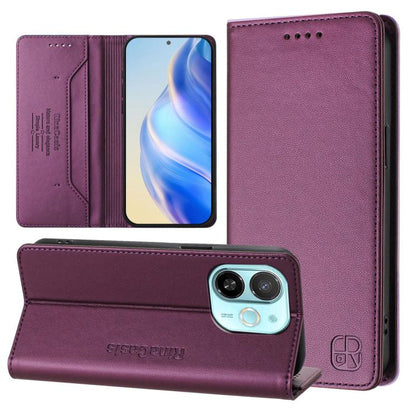 RC01 Dual-Folded Magnetic Suction RFID Leather Phone Case, For Tecno Camon 50 Pro 4G, For Tecno Camon 50 4G, For Tenco Spark Slim 5G, For Tecno Camon 40 Pro 4G, For Tecno Camon 40 4G, For Tecno Spark GO 1 / 2025 / Pop 9, For Tecno Camon 30S / 30S Pro 5...