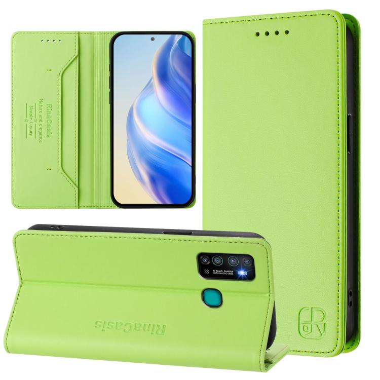 RC01 Dual-Folded Magnetic Suction RFID Leather Phone Case, For Tecno Pova Neo 2, For Tecno Spark GO 2022 / 8C / 9, For Tecno Spark 9T / 9 Pro, For Tecno Pova 3, For Tecno Pop 5, For Tecno Spark 7P, For Tecno Spark 7 / 7T, For Tecno Camon 15 / 15 Air