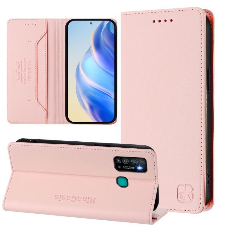 RC01 Dual-Folded Magnetic Suction RFID Leather Phone Case, For Tecno Pova Neo 2, For Tecno Spark GO 2022 / 8C / 9, For Tecno Spark 9T / 9 Pro, For Tecno Pova 3, For Tecno Pop 5, For Tecno Spark 7P, For Tecno Spark 7 / 7T, For Tecno Camon 15 / 15 Air
