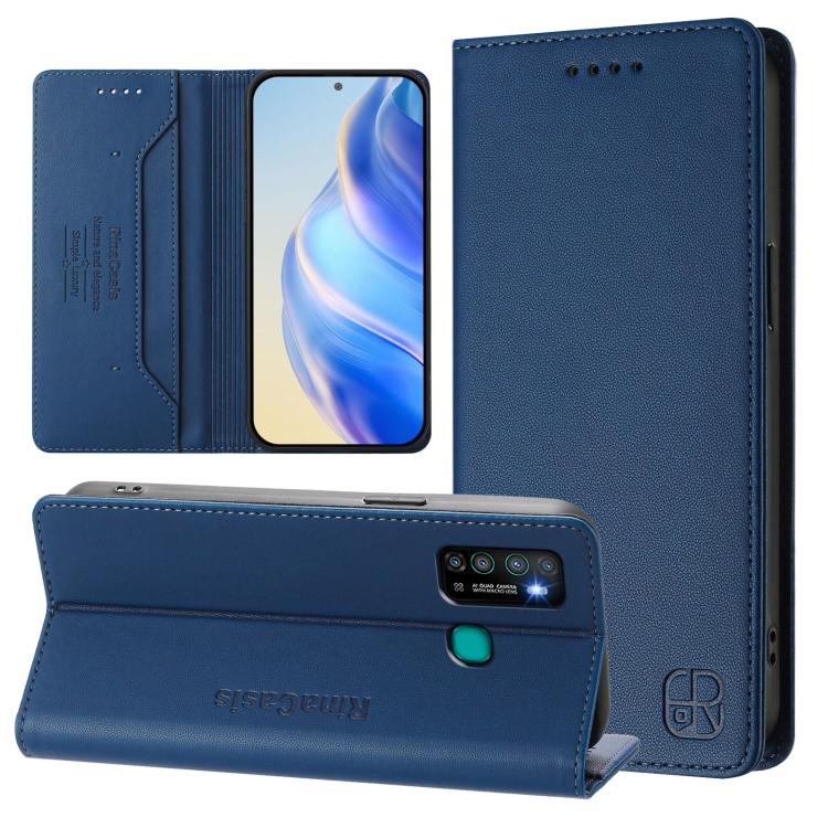RC01 Dual-Folded Magnetic Suction RFID Leather Phone Case, For Tecno Pova Neo 2, For Tecno Spark GO 2022 / 8C / 9, For Tecno Spark 9T / 9 Pro, For Tecno Pova 3, For Tecno Pop 5, For Tecno Spark 7P, For Tecno Spark 7 / 7T, For Tecno Camon 15 / 15 Air