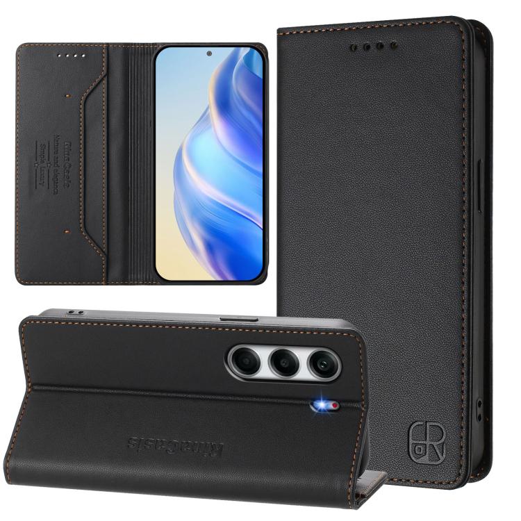 RC01 Dual-Folded Magnetic Suction RFID Leather Phone Case, For Tecno Camon 50 Pro 4G, For Tecno Camon 50 4G, For Tenco Spark Slim 5G, For Tecno Camon 40 Pro 4G, For Tecno Camon 40 4G, For Tecno Spark GO 1 / 2025 / Pop 9, For Tecno Camon 30S / 30S Pro 5...