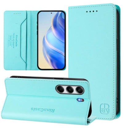 RC01 Dual-Folded Magnetic Suction RFID Leather Phone Case, For Tecno Camon 50 Pro 4G, For Tecno Camon 50 4G, For Tenco Spark Slim 5G, For Tecno Camon 40 Pro 4G, For Tecno Camon 40 4G, For Tecno Spark GO 1 / 2025 / Pop 9, For Tecno Camon 30S / 30S Pro 5...