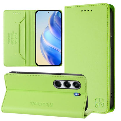 RC01 Dual-Folded Magnetic Suction RFID Leather Phone Case, For Tecno Camon 50 Pro 4G, For Tecno Camon 50 4G, For Tenco Spark Slim 5G, For Tecno Camon 40 Pro 4G, For Tecno Camon 40 4G, For Tecno Spark GO 1 / 2025 / Pop 9, For Tecno Camon 30S / 30S Pro 5...