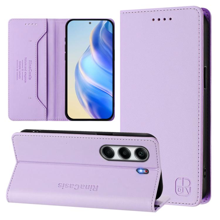 RC01 Dual-Folded Magnetic Suction RFID Leather Phone Case, For Tecno Camon 50 Pro 4G, For Tecno Camon 50 4G, For Tenco Spark Slim 5G, For Tecno Camon 40 Pro 4G, For Tecno Camon 40 4G, For Tecno Spark GO 1 / 2025 / Pop 9, For Tecno Camon 30S / 30S Pro 5...