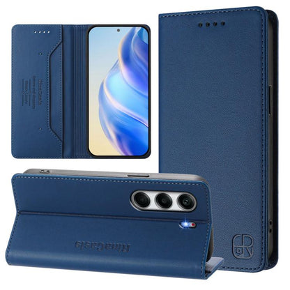RC01 Dual-Folded Magnetic Suction RFID Leather Phone Case, For Tecno Camon 50 Pro 4G, For Tecno Camon 50 4G, For Tenco Spark Slim 5G, For Tecno Camon 40 Pro 4G, For Tecno Camon 40 4G, For Tecno Spark GO 1 / 2025 / Pop 9, For Tecno Camon 30S / 30S Pro 5...