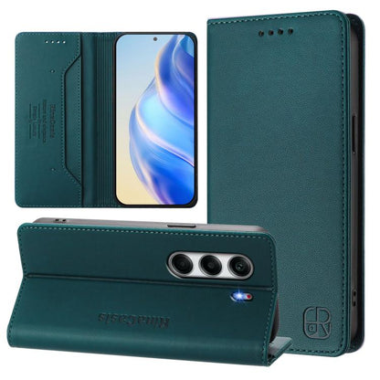 RC01 Dual-Folded Magnetic Suction RFID Leather Phone Case, For Tecno Camon 50 Pro 4G, For Tecno Camon 50 4G, For Tenco Spark Slim 5G, For Tecno Camon 40 Pro 4G, For Tecno Camon 40 4G, For Tecno Spark GO 1 / 2025 / Pop 9, For Tecno Camon 30S / 30S Pro 5...