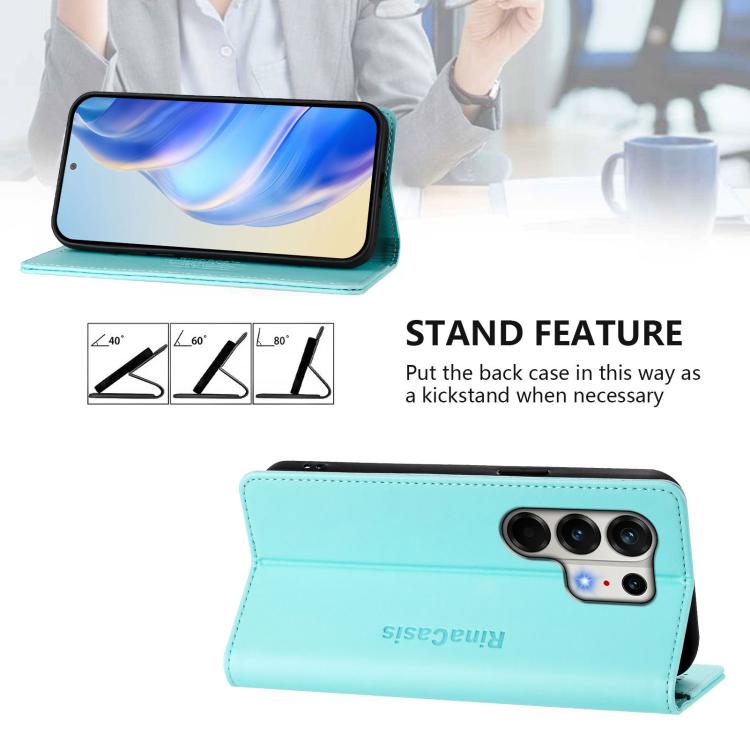RC01 Dual-Folded Magnetic Suction RFID Leather Phone Case, For Tecno Camon 50 Pro 4G, For Tecno Camon 50 4G, For Tenco Spark Slim 5G, For Tecno Camon 40 Pro 4G, For Tecno Camon 40 4G, For Tecno Spark GO 1 / 2025 / Pop 9, For Tecno Camon 30S / 30S Pro 5...
