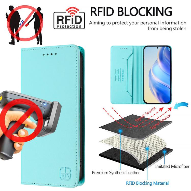 RC01 Dual-Folded Magnetic Suction RFID Leather Phone Case, For Tecno Camon 50 Pro 4G, For Tecno Camon 50 4G, For Tenco Spark Slim 5G, For Tecno Camon 40 Pro 4G, For Tecno Camon 40 4G, For Tecno Spark GO 1 / 2025 / Pop 9, For Tecno Camon 30S / 30S Pro 5...