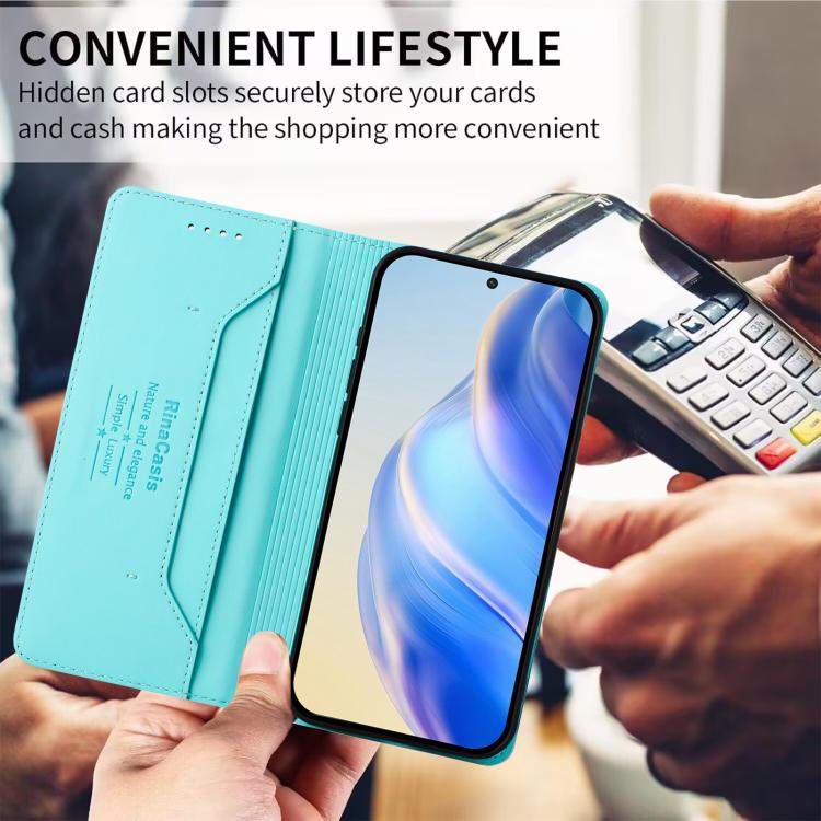 RC01 Dual-Folded Magnetic Suction RFID Leather Phone Case, For Tecno Camon 50 Pro 4G, For Tecno Camon 50 4G, For Tenco Spark Slim 5G, For Tecno Camon 40 Pro 4G, For Tecno Camon 40 4G, For Tecno Spark GO 1 / 2025 / Pop 9, For Tecno Camon 30S / 30S Pro 5...