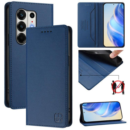 RC01 Dual-Folded Magnetic Suction RFID Leather Phone Case, For Tecno Camon 50 Pro 4G, For Tecno Camon 50 4G, For Tenco Spark Slim 5G, For Tecno Camon 40 Pro 4G, For Tecno Camon 40 4G, For Tecno Spark GO 1 / 2025 / Pop 9, For Tecno Camon 30S / 30S Pro 5...
