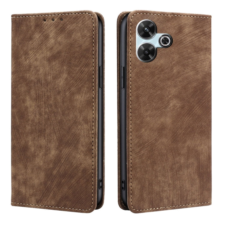 RFID Anti-theft Brush Magnetic Leather Phone Case, For Redmi A7 Pro 171mm / Poco C85x 5G, For Redmi Turbo 5 Max 5G / Poco X8 Pro Max 5G, For Redmi Turbo 5 5G / Poco X8 Pro 5G, For Redmi K90 Pro Max 5G / Poco F8 Ultra                                    ...
