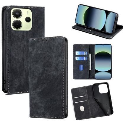 RFID Anti-theft Brush Magnetic Leather Phone Case, For Redmi A7 Pro 171mm / Poco C85x 5G, For Redmi Turbo 5 Max 5G / Poco X8 Pro Max 5G, For Redmi Turbo 5 5G / Poco X8 Pro 5G, For Redmi K90 Pro Max 5G / Poco F8 Ultra                                    ...