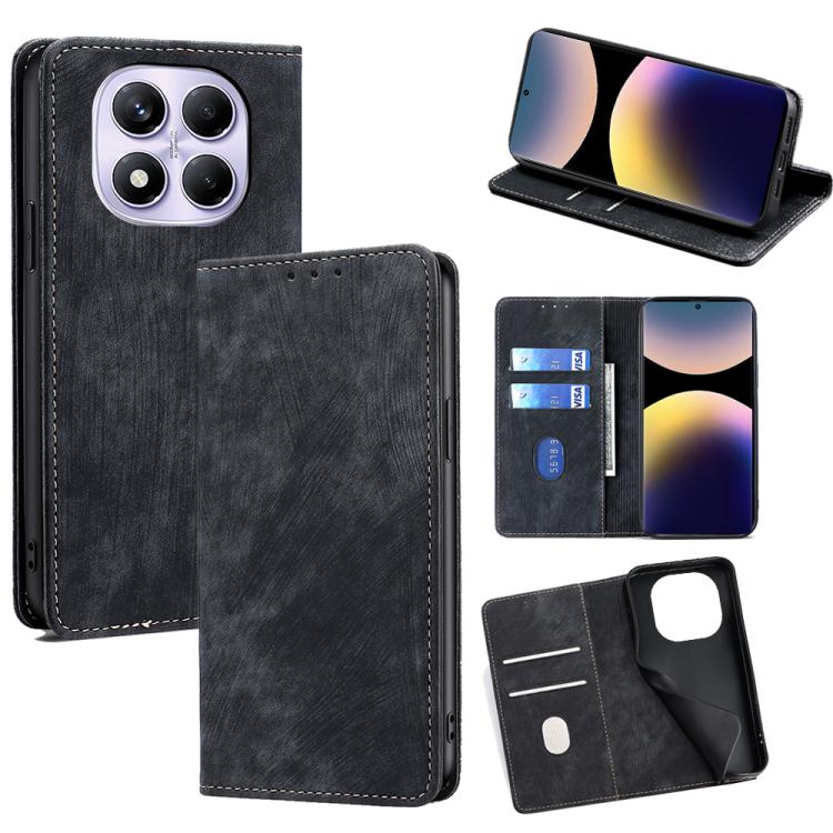 RFID Anti-theft Brush Magnetic Leather Phone Case, For Redmi A7 Pro 171mm / Poco C85x 5G, For Redmi Turbo 5 Max 5G / Poco X8 Pro Max 5G, For Redmi Turbo 5 5G / Poco X8 Pro 5G, For Redmi K90 Pro Max 5G / Poco F8 Ultra                                    ...