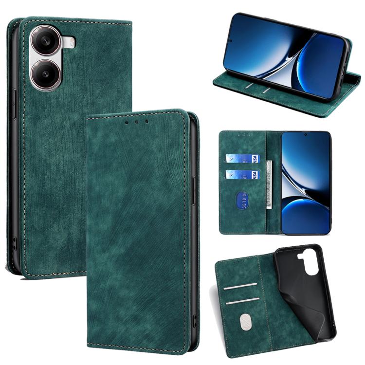 RFID Anti-theft Brush Magnetic Leather Phone Case, For Redmi A7 Pro 171mm / Poco C85x 5G, For Redmi Turbo 5 Max 5G / Poco X8 Pro Max 5G, For Redmi Turbo 5 5G / Poco X8 Pro 5G, For Redmi K90 Pro Max 5G / Poco F8 Ultra                                    ...
