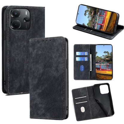 RFID Anti-theft Brush Magnetic Leather Phone Case, For Redmi A7 Pro 171mm / Poco C85x 5G, For Redmi Turbo 5 Max 5G / Poco X8 Pro Max 5G, For Redmi Turbo 5 5G / Poco X8 Pro 5G, For Redmi K90 Pro Max 5G / Poco F8 Ultra                                    ...