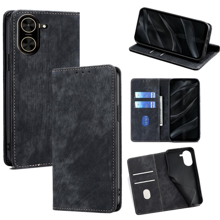 RFID Anti-theft Brush Magnetic Leather Phone Case, For Redmi A7 Pro 171mm / Poco C85x 5G, For Redmi Turbo 5 Max 5G / Poco X8 Pro Max 5G, For Redmi Turbo 5 5G / Poco X8 Pro 5G, For Redmi K90 Pro Max 5G / Poco F8 Ultra                                    ...