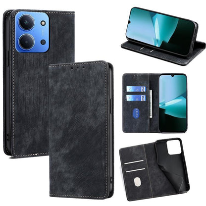 RFID Anti-theft Brush Magnetic Leather Phone Case, For Redmi A7 Pro 171mm / Poco C85x 5G, For Redmi Turbo 5 Max 5G / Poco X8 Pro Max 5G, For Redmi Turbo 5 5G / Poco X8 Pro 5G, For Redmi K90 Pro Max 5G / Poco F8 Ultra                                    ...