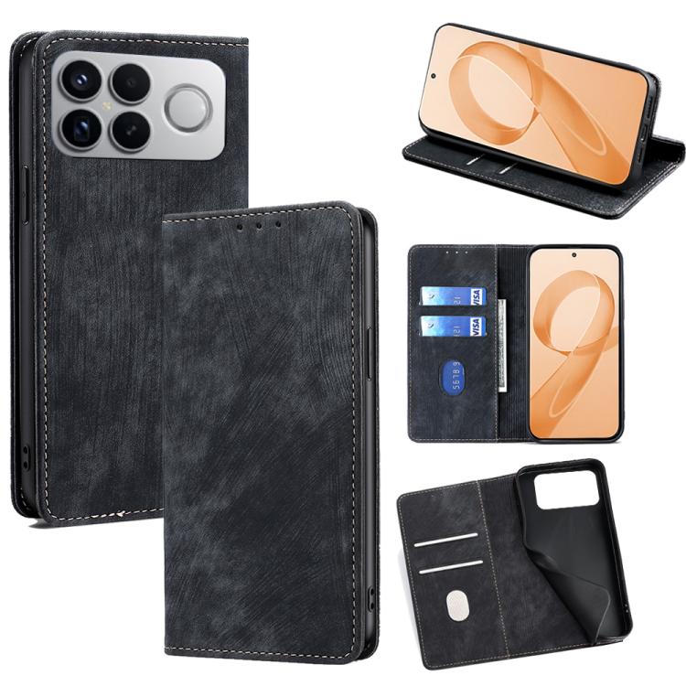 RFID Anti-theft Brush Magnetic Leather Phone Case, For Redmi A7 Pro 171mm / Poco C85x 5G, For Redmi Turbo 5 Max 5G / Poco X8 Pro Max 5G, For Redmi Turbo 5 5G / Poco X8 Pro 5G, For Redmi K90 Pro Max 5G / Poco F8 Ultra                                    ...