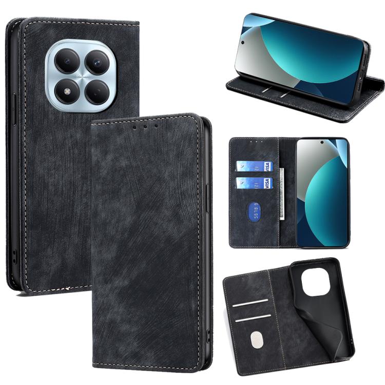 RFID Anti-theft Brush Magnetic Leather Phone Case, For Redmi A7 Pro 171mm / Poco C85x 5G, For Redmi Turbo 5 Max 5G / Poco X8 Pro Max 5G, For Redmi Turbo 5 5G / Poco X8 Pro 5G, For Redmi K90 Pro Max 5G / Poco F8 Ultra                                    ...