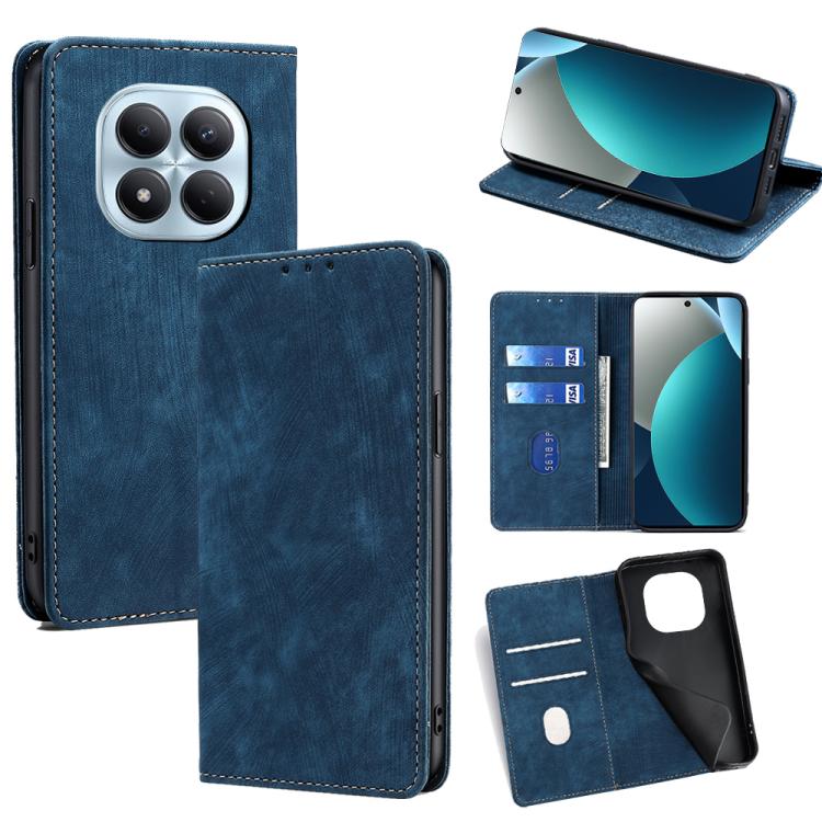 RFID Anti-theft Brush Magnetic Leather Phone Case, For Redmi A7 Pro 171mm / Poco C85x 5G, For Redmi Turbo 5 Max 5G / Poco X8 Pro Max 5G, For Redmi Turbo 5 5G / Poco X8 Pro 5G, For Redmi K90 Pro Max 5G / Poco F8 Ultra                                    ...