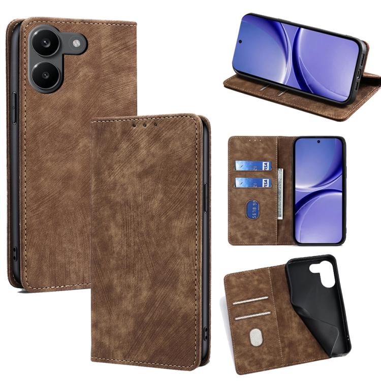 RFID Anti-theft Brush Magnetic Leather Phone Case, For Redmi A7 Pro 171mm / Poco C85x 5G, For Redmi Turbo 5 Max 5G / Poco X8 Pro Max 5G, For Redmi Turbo 5 5G / Poco X8 Pro 5G, For Redmi K90 Pro Max 5G / Poco F8 Ultra                                    ...