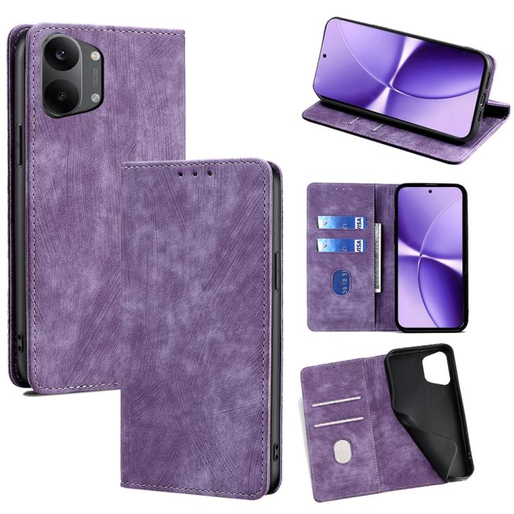 RFID Anti-theft Brush Magnetic Leather Phone Case, For Redmi A7 Pro 171mm / Poco C85x 5G, For Redmi Turbo 5 Max 5G / Poco X8 Pro Max 5G, For Redmi Turbo 5 5G / Poco X8 Pro 5G, For Redmi K90 Pro Max 5G / Poco F8 Ultra                                    ...