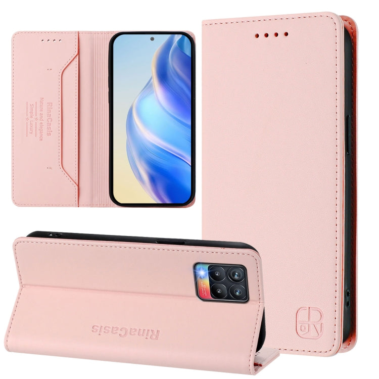 RC01 Dual-Folded Magnetic Suction RFID Leather Phone Case, For Realme C20 / C11 2021 / C21, For Realme C21Y, For Realme C25 / C15 / C12 / C25s, For Realme 8 4G / 8 Pro 4G