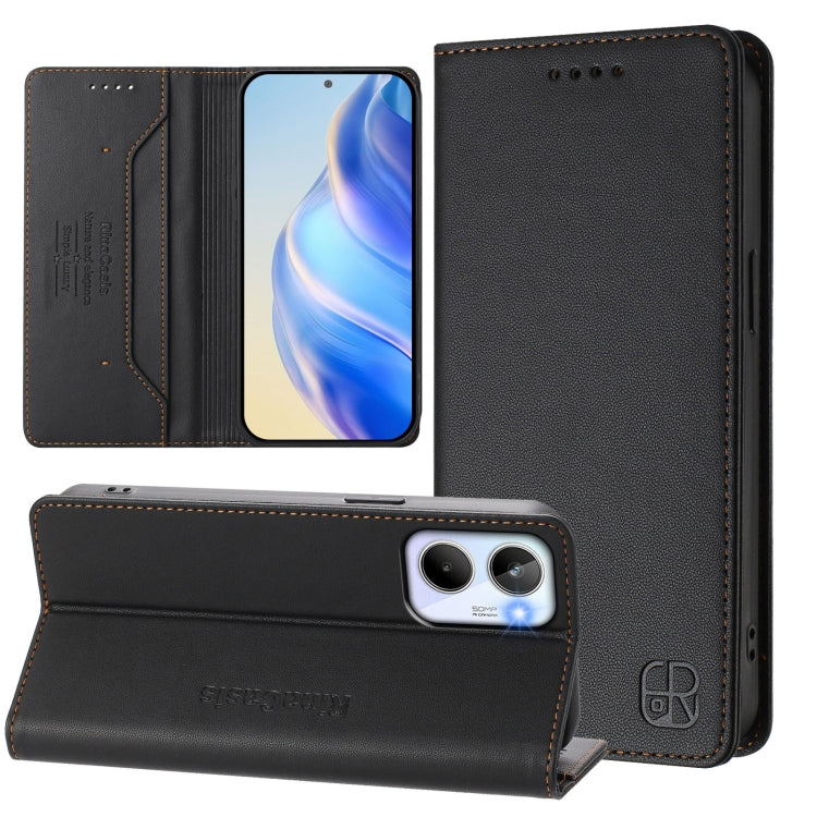 RC01 Dual-Folded Magnetic Suction RFID Leather Phone Case, For Realme 10T 5G / 10s 5G / 9i 5G Indian, For Realme GT3 5G / GT Neo 5 240W, For Realme GT 5G / GT Neo 5G, For Realme 10 Pro 5G, For Realme 10 Pro+ 5G, For Realme 10 4G Global                 ...