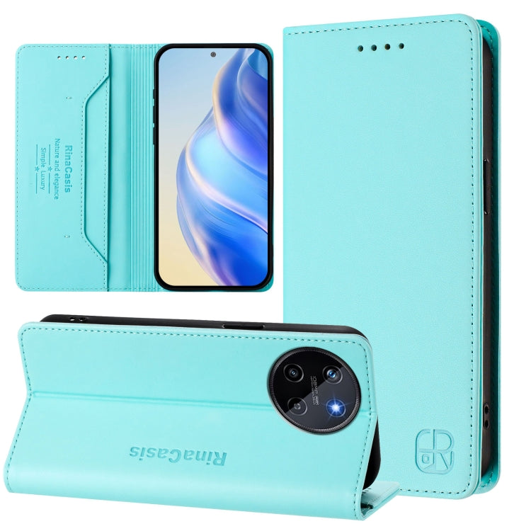 RC01 Dual-Folded Magnetic Suction RFID Leather Phone Case, For Realme P1 Pro, For Realme 12+ 5G / Narzo 70 Pro 5G India, For Realme 12 5G Global, For Realme Note 50 4G / C51 4G / C53 4G, For Realme C67 4G Global, For Realme 11 4G Global                ...
