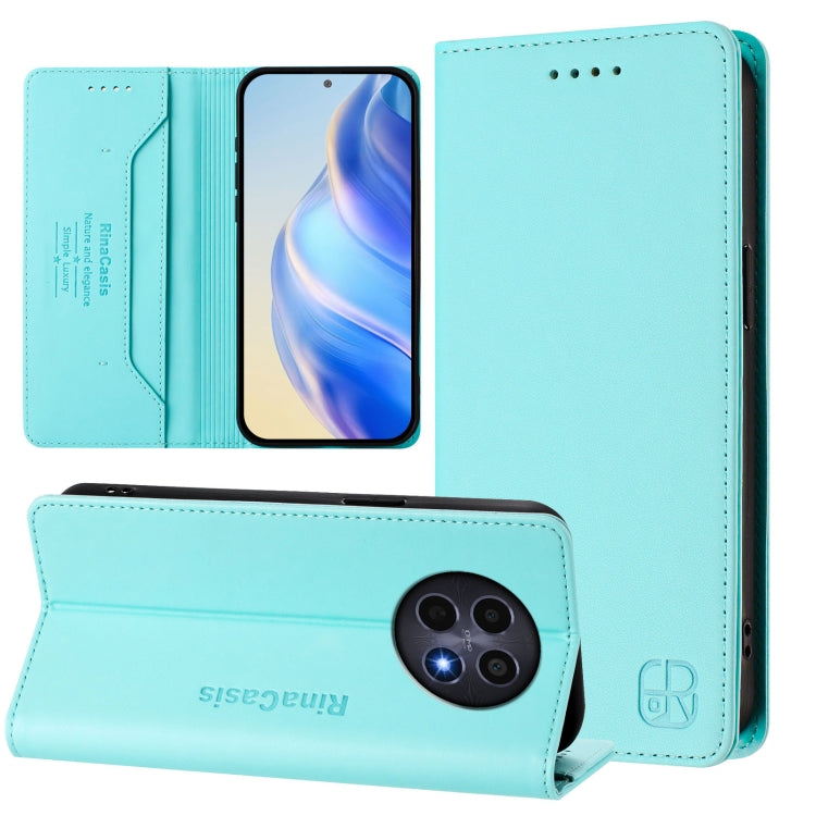 RC01 Dual-Folded Magnetic Suction RFID Leather Phone Case, For Realme P1 Pro, For Realme 12+ 5G / Narzo 70 Pro 5G India, For Realme 12 5G Global, For Realme Note 50 4G / C51 4G / C53 4G, For Realme C67 4G Global, For Realme 11 4G Global                ...