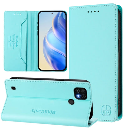 RC01 Dual-Folded Magnetic Suction RFID Leather Phone Case, For Realme C20 / C11 2021 / C21, For Realme C21Y, For Realme C25 / C15 / C12 / C25s, For Realme 8 4G / 8 Pro 4G