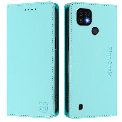 RC01 Dual-Folded Magnetic Suction RFID Leather Phone Case, For Realme C20 / C11 2021 / C21, For Realme C21Y, For Realme C25 / C15 / C12 / C25s, For Realme 8 4G / 8 Pro 4G