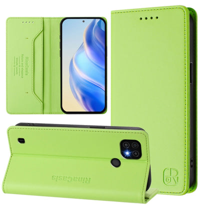 RC01 Dual-Folded Magnetic Suction RFID Leather Phone Case, For Realme C20 / C11 2021 / C21, For Realme C21Y, For Realme C25 / C15 / C12 / C25s, For Realme 8 4G / 8 Pro 4G