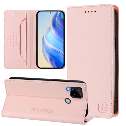 RC01 Dual-Folded Magnetic Suction RFID Leather Phone Case, For Realme C20 / C11 2021 / C21, For Realme C21Y, For Realme C25 / C15 / C12 / C25s, For Realme 8 4G / 8 Pro 4G