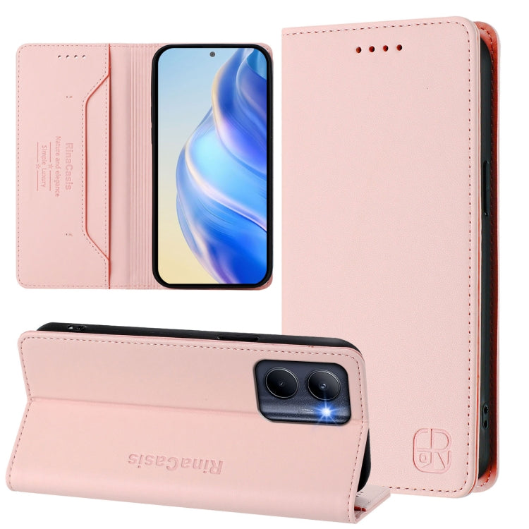 RC01 Dual-Folded Magnetic Suction RFID Leather Phone Case, For Realme P1 Pro, For Realme 12+ 5G / Narzo 70 Pro 5G India, For Realme 12 5G Global, For Realme Note 50 4G / C51 4G / C53 4G, For Realme C67 4G Global, For Realme 11 4G Global                ...
