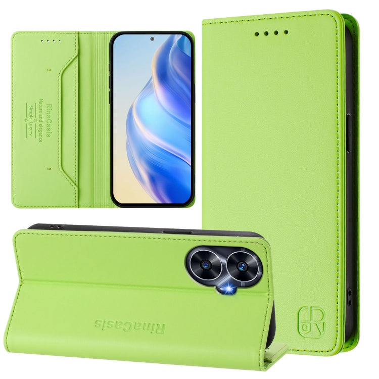 RC01 Dual-Folded Magnetic Suction RFID Leather Phone Case, For Realme P1 Pro, For Realme 12+ 5G / Narzo 70 Pro 5G India, For Realme 12 5G Global, For Realme Note 50 4G / C51 4G / C53 4G, For Realme C67 4G Global, For Realme 11 4G Global                ...