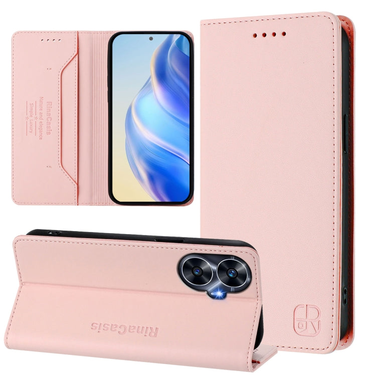 RC01 Dual-Folded Magnetic Suction RFID Leather Phone Case, For Realme P1 Pro, For Realme 12+ 5G / Narzo 70 Pro 5G India, For Realme 12 5G Global, For Realme Note 50 4G / C51 4G / C53 4G, For Realme C67 4G Global, For Realme 11 4G Global                ...