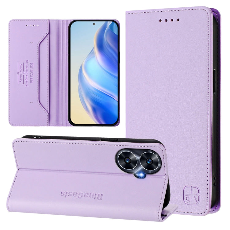 RC01 Dual-Folded Magnetic Suction RFID Leather Phone Case, For Realme P1 Pro, For Realme 12+ 5G / Narzo 70 Pro 5G India, For Realme 12 5G Global, For Realme Note 50 4G / C51 4G / C53 4G, For Realme C67 4G Global, For Realme 11 4G Global                ...