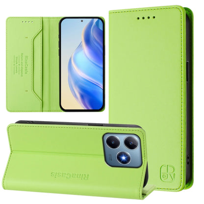 RC01 Dual-Folded Magnetic Suction RFID Leather Phone Case, For Realme C71 4G India, For Realme 15 5G / 15 Pro 5G, For Realme C71 4G Global, For Realme 14 Pro+ 5G, For Realme 14 Pro 5G, For Realme GT 7 Pro 5G, For Realme C63 5G Global                   ...