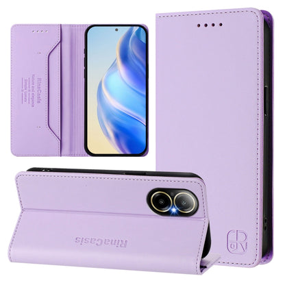 RC01 Dual-Folded Magnetic Suction RFID Leather Phone Case, For Realme P1 Pro, For Realme 12+ 5G / Narzo 70 Pro 5G India, For Realme 12 5G Global, For Realme Note 50 4G / C51 4G / C53 4G, For Realme C67 4G Global, For Realme 11 4G Global                ...