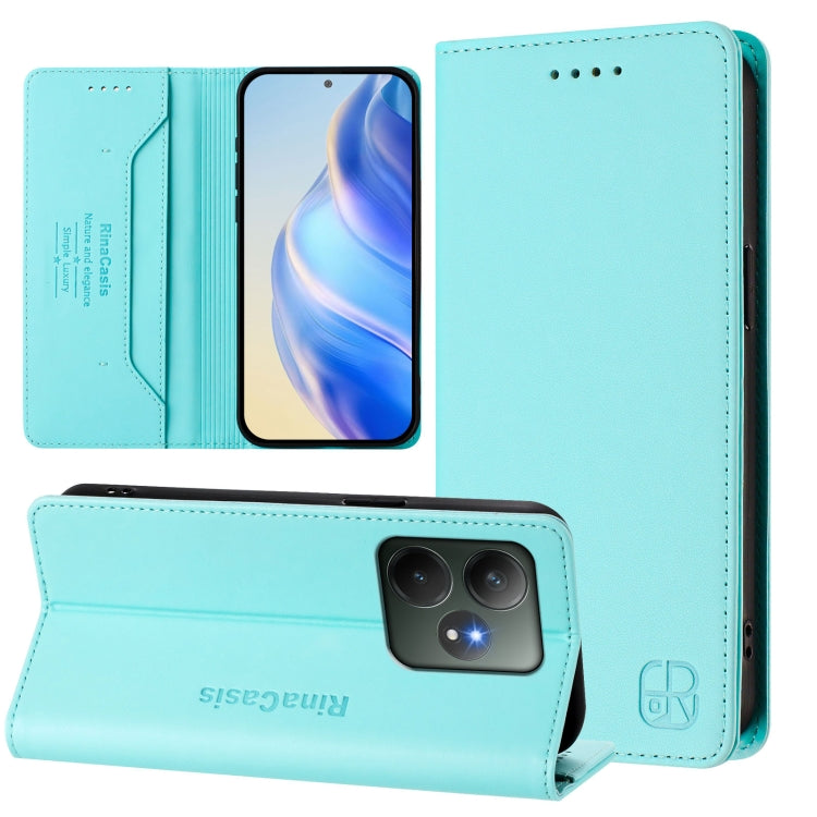 RC01 Dual-Folded Magnetic Suction RFID Leather Phone Case, For Realme C71 4G India, For Realme 15 5G / 15 Pro 5G, For Realme C71 4G Global, For Realme 14 Pro+ 5G, For Realme 14 Pro 5G, For Realme GT 7 Pro 5G, For Realme C63 5G Global                   ...