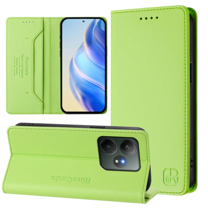 RC01 Dual-Folded Magnetic Suction RFID Leather Phone Case, For Realme C71 4G India, For Realme 15 5G / 15 Pro 5G, For Realme C71 4G Global, For Realme 14 Pro+ 5G, For Realme 14 Pro 5G, For Realme GT 7 Pro 5G, For Realme C63 5G Global                   ...